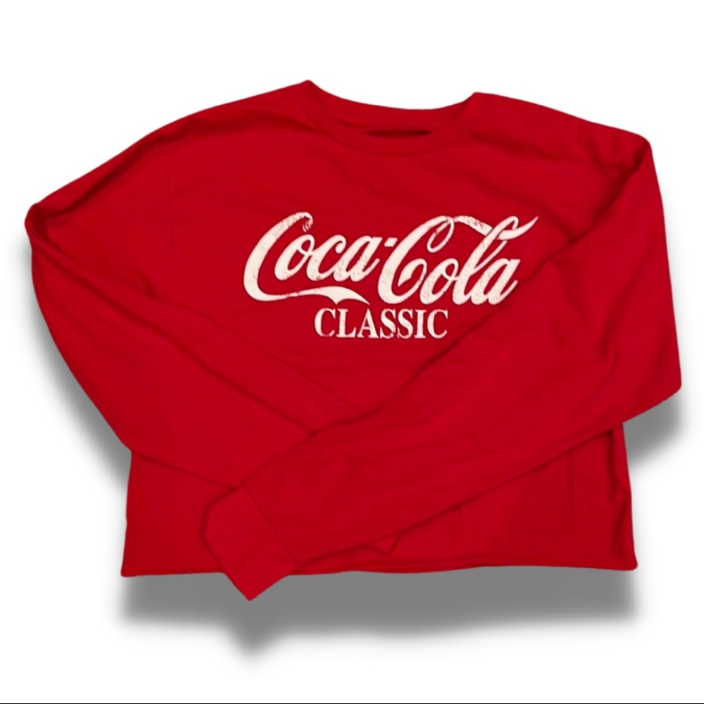 Coca-Cola Classic Red Long Sleeve Cropped T-Shirt